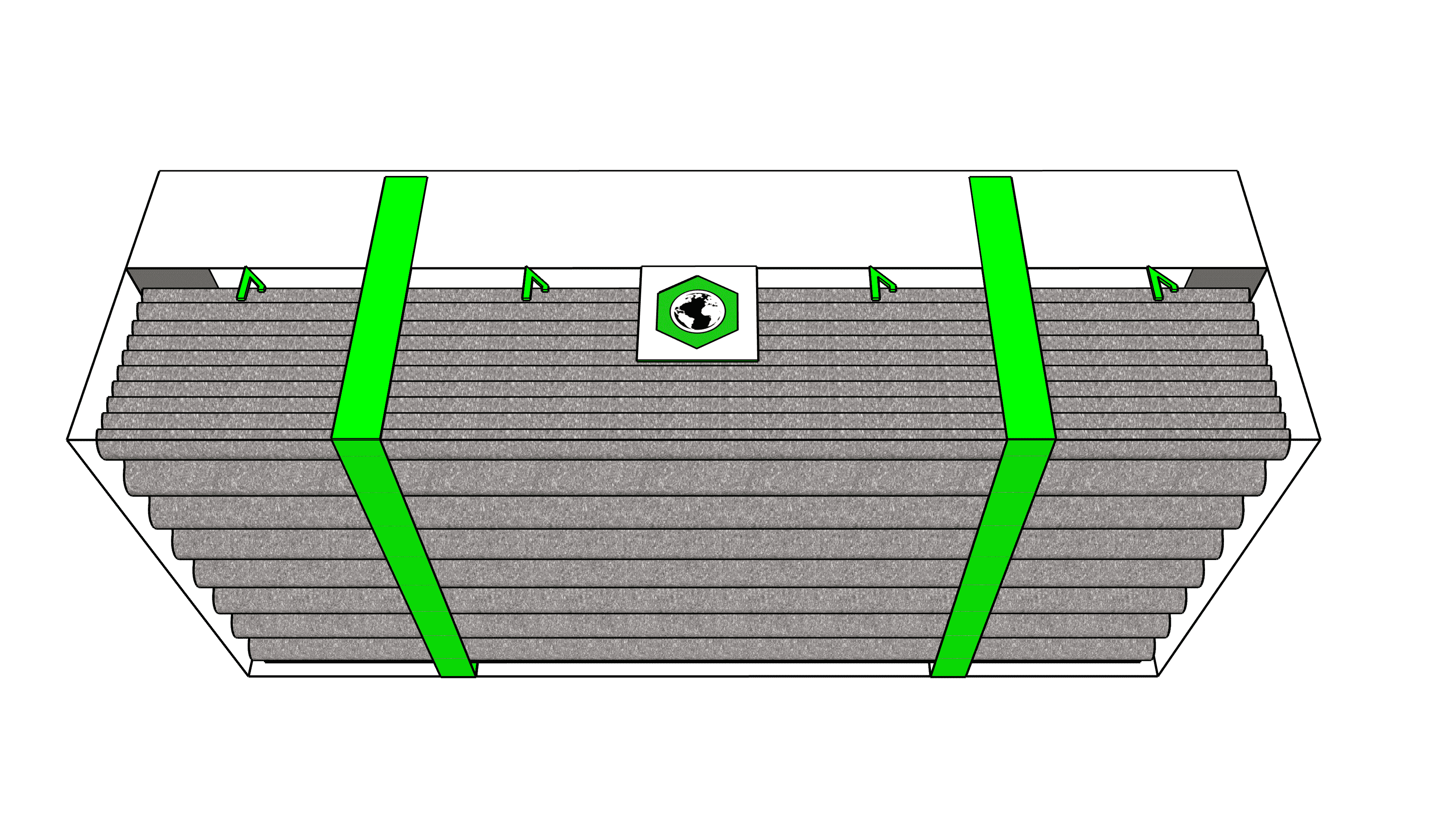 Plattenbag 320x125x30cm, SWL 1500kg, SF:5:1